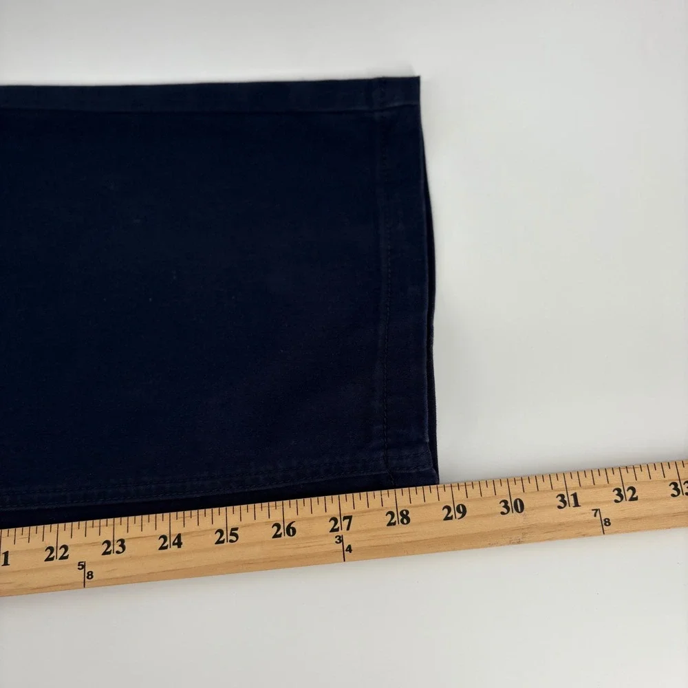 Catherines Womens 26W Navy Blue Sateen Stretch Pants Straight Leg Casual - Picture 5 of 6